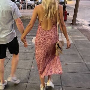 RESA Harper Slip Dress in Crimson Poppy size Small